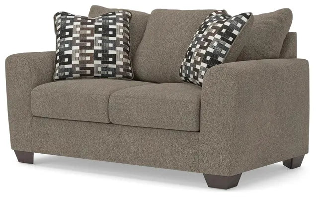 Triston-Peaks Loveseat;Suede