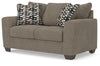 Triston-Peaks Loveseat;Suede