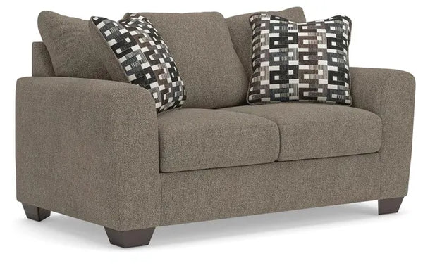 Triston-Peaks Loveseat;Suede
