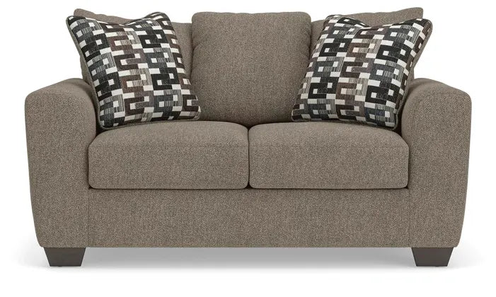 Triston-Peaks Loveseat;Suede