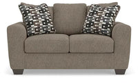 Triston-Peaks Loveseat;Suede