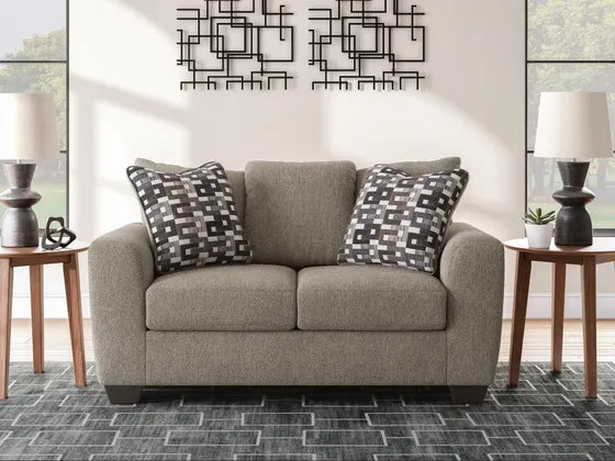 Triston-Peaks Loveseat;Suede