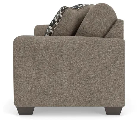 Triston-Peaks Sofa and Loveseat;Suede