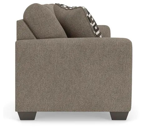 Triston-Peaks Sofa and Loveseat;Suede