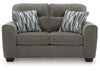 Olten Loveseat;Graphite