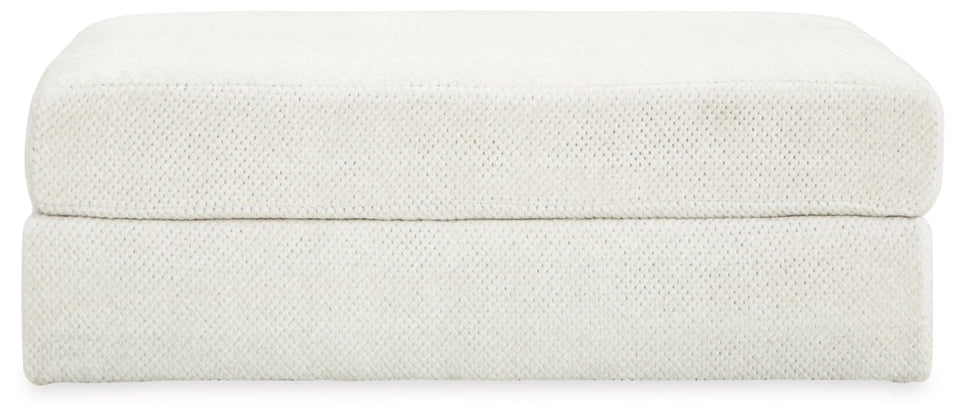 Karinne Oversized Accent Ottoman;Linen