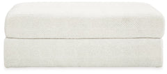 Karinne Oversized Accent Ottoman;Linen