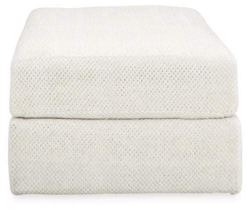 Karinne Oversized Accent Ottoman;Linen