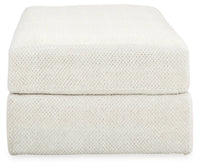 Karinne Oversized Accent Ottoman;Linen
