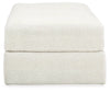 Karinne Oversized Accent Ottoman;Linen