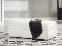 Karinne Oversized Accent Ottoman;Linen