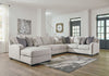 Dellara 4-Piece Sectional with LAF Corner Chaise; CHALK