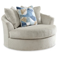 Maxon Place Oversized Swivel Accent Chair;Stone