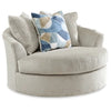 Maxon Place Oversized Swivel Accent Chair;Stone