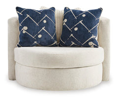 Padova Oversized Swivel Accent Chair;Ivory