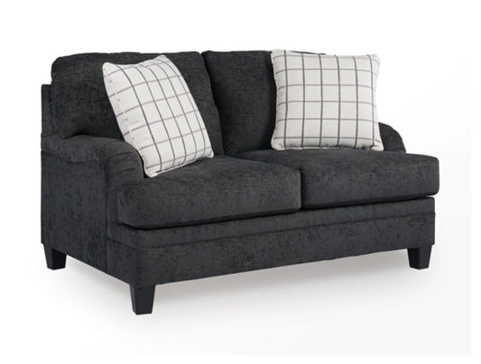 Bralynn Loveseat; Steel