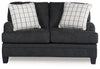 Bralynn Loveseat; Steel
