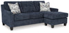 Keenelynn Sofa Chaise;Navy