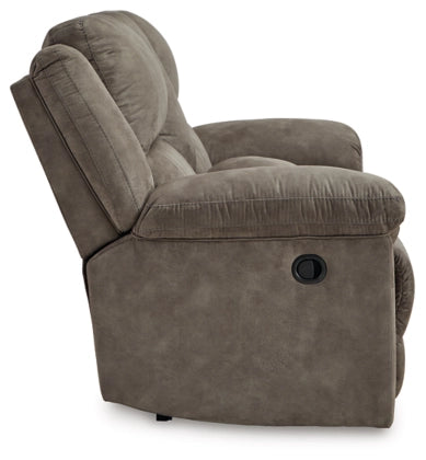 Laresview DBL Reclining Loveseat with Console;Fossil