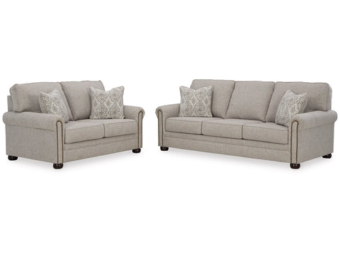 Gaelon Sofa and Loveseat;Dune