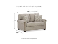 Gaelon Loveseat;Dune