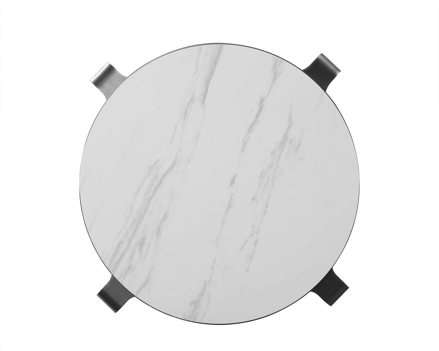 ROUND END TABLE-LANNISTONE;WHITE