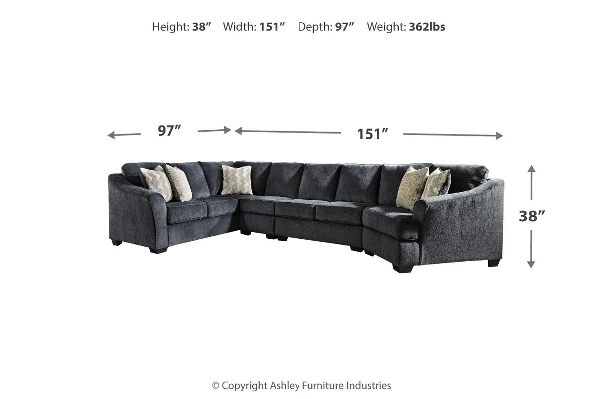 Eltmann 4Piece Sectional with Cuddler Ashley Furniture Brunei