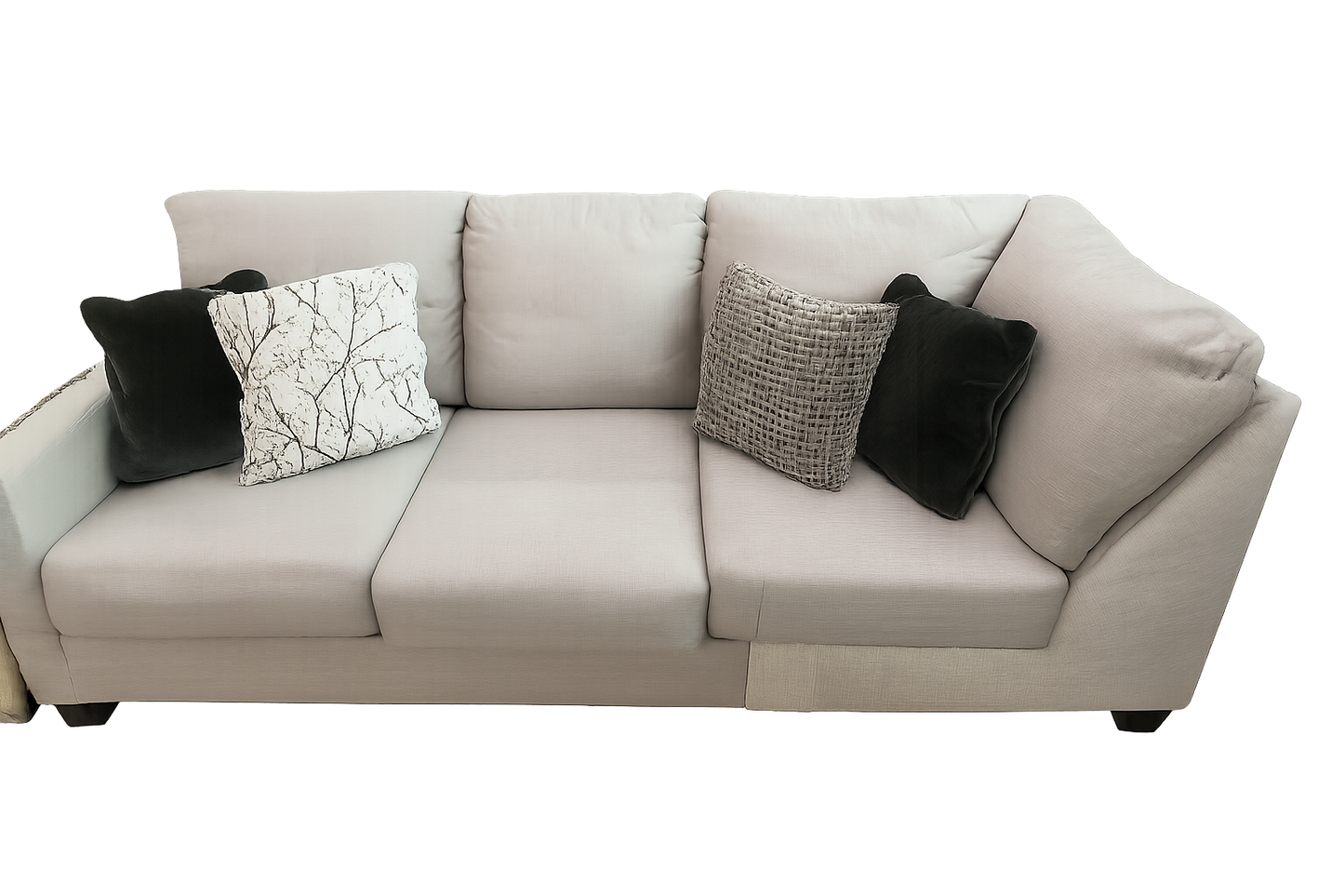 Hallenberg Left-Arm Facing Sofa with Corner Wedge;Fog