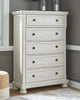 Robbinsdale King Panel Storage Bed with Mirrored Dresser, Chest and 2 Drawer Nightstand