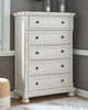 Robbinsdale King Panel Storage Bed with Mirrored Dresser, Chest and 1 Drawer Nightstand