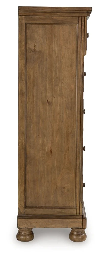 Vandenmore Five Drawer Chest;Medium Brown