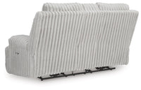 Technique DBL REC PWR Loveseat w/Console; Alloy