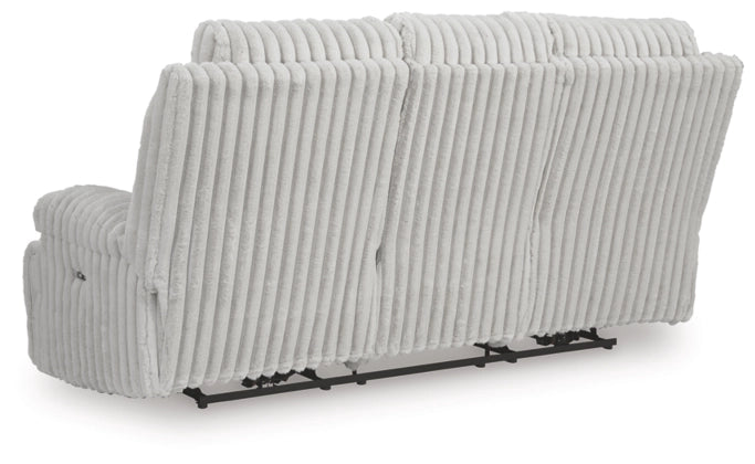 Technique DBL REC PWR Sofa w/Console; Alloy