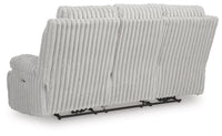 Technique DBL REC PWR Sofa w/Console; Alloy
