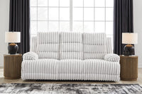 Technique DBL REC PWR Sofa w/Console; Alloy