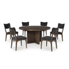 Korestone Dining Set With 6 Chairs; Dark Brown