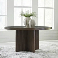 Korestone Dining Set With 6 Chairs; Dark Brown