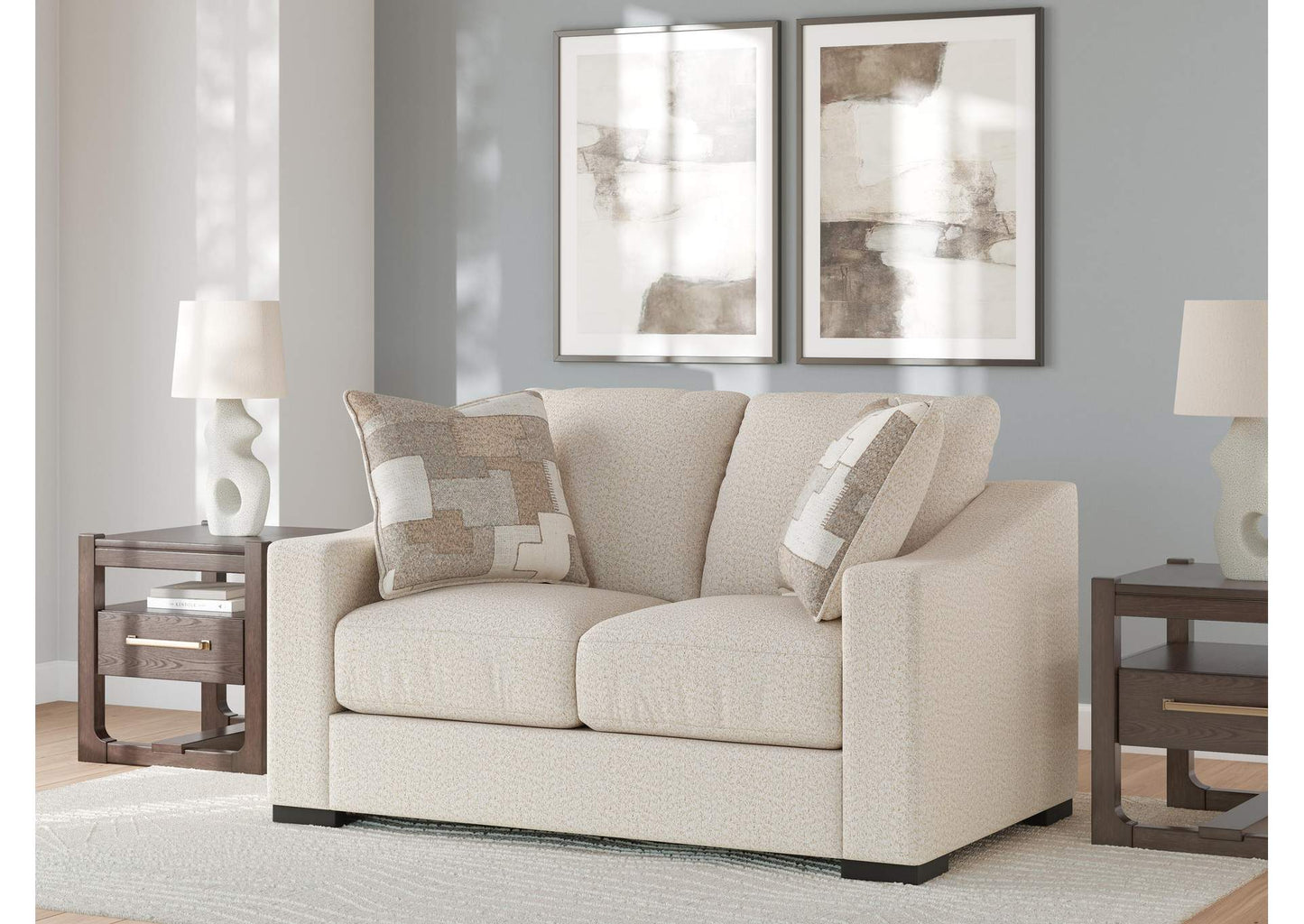 Tildan Loveseat;Stucco