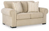 Lerason Loveseat;Quartz