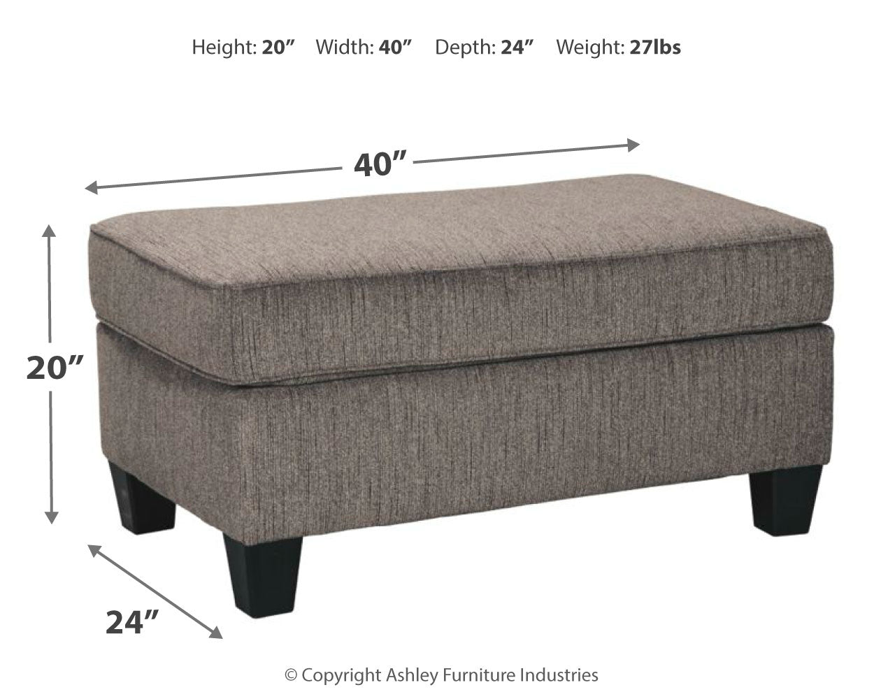 Nemoli Ottoman - Ashley Furniture - Brunei