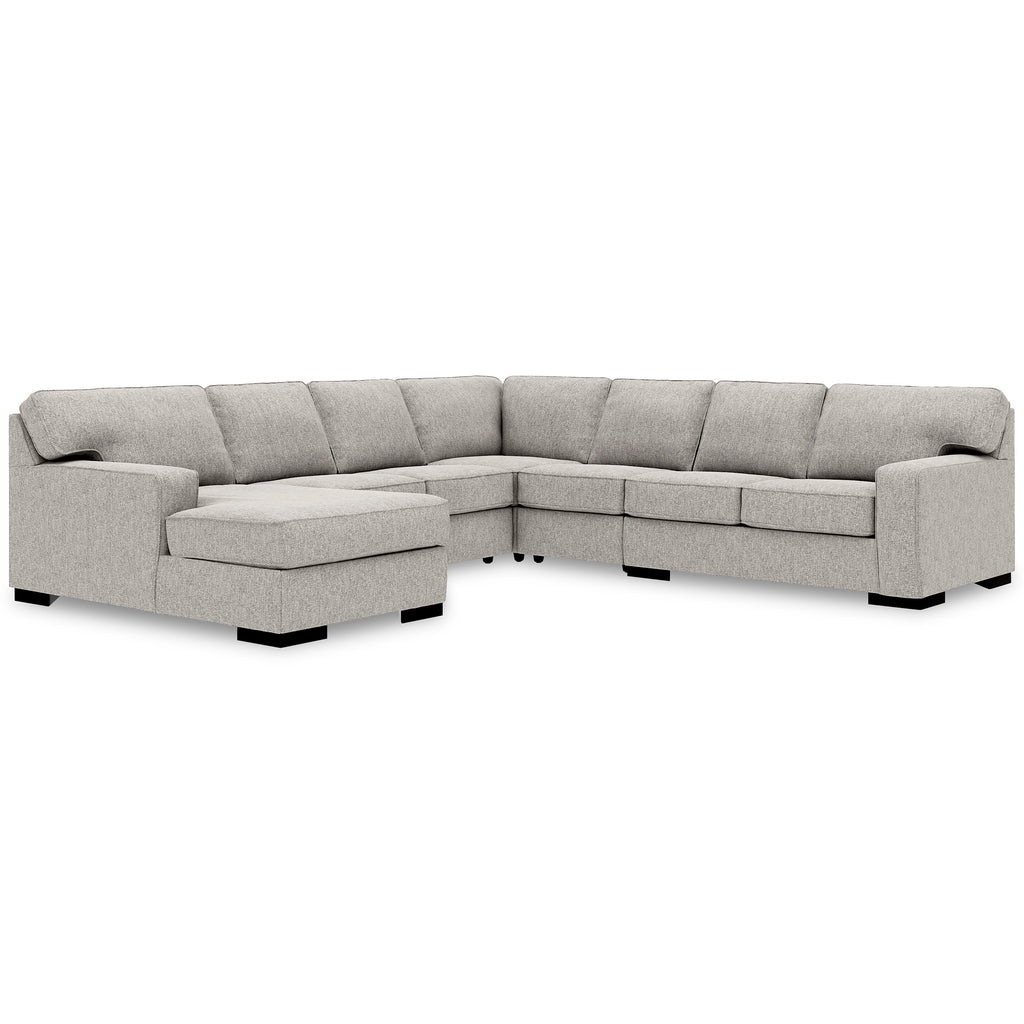 Ashlor Nuvella® 5-Piece Sleeper Sectional with Chaise