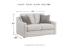 Maitelynn Loveseat;CHALK