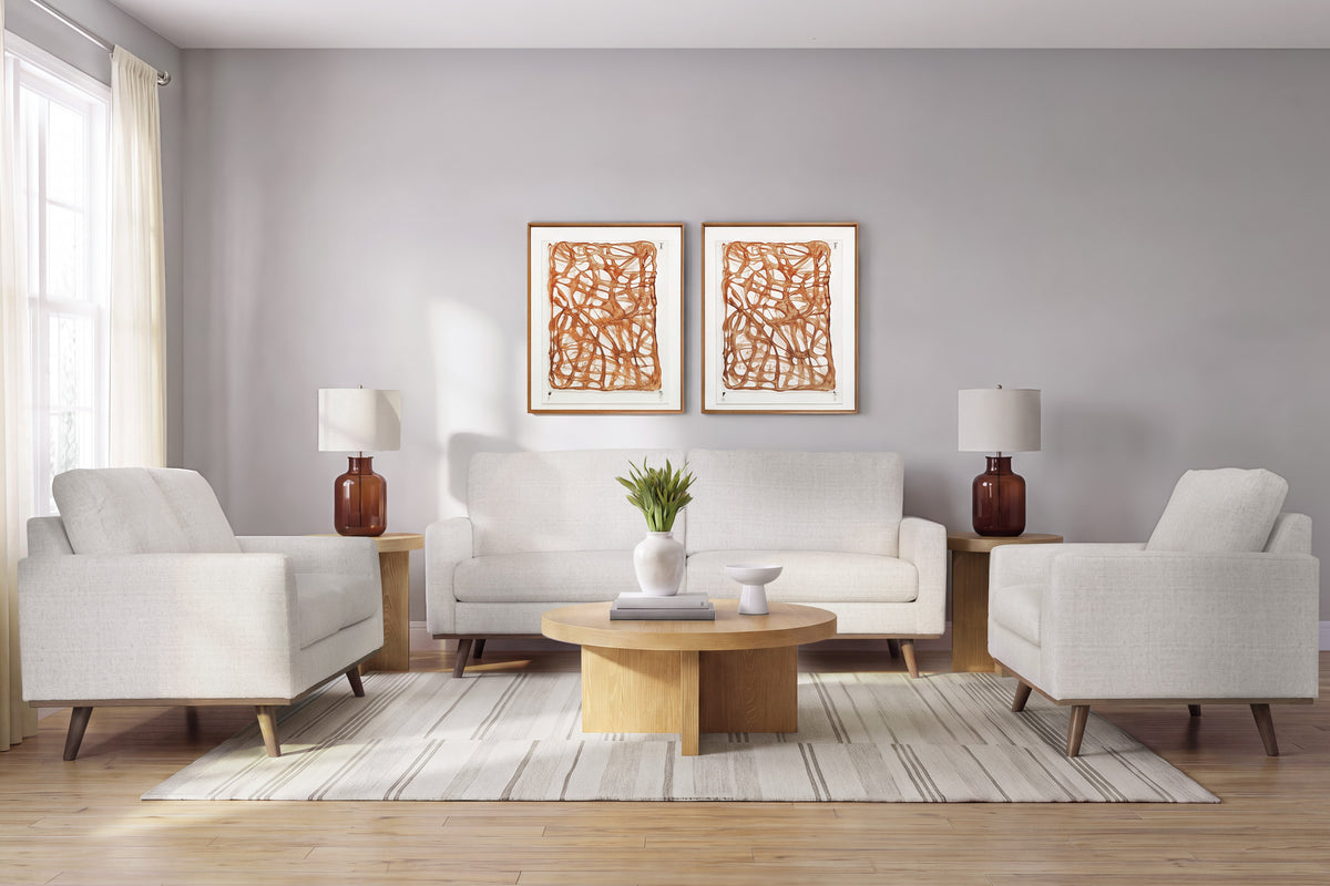 Crofton Heights Sofa Set;Chalk