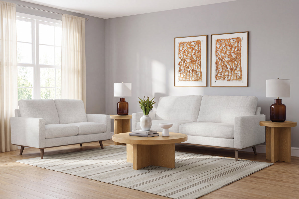 Crofton Heights Sofa Set;Chalk