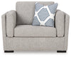 Evansley Chair and A Half; Pewter