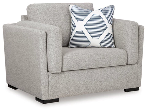 Evansley Chair and A Half; Pewter
