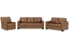 Bolsena Recliner Sofa Set;Caramel