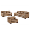 Lombardia Leather Sofa, Loveseat, and Oversized Leather Chair