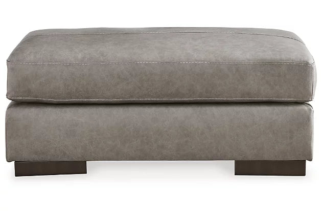 Lombardia Leather Ottoman