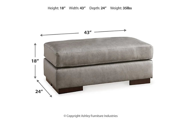Lombardia Ottoman - Ashley Furniture - Brunei